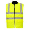 Gilet de travail Hiver JAUNE haute visibilité réversible EN 20471